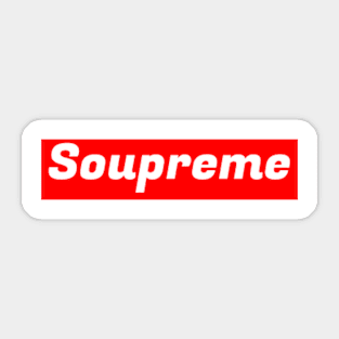 Soupreme White color Sticker